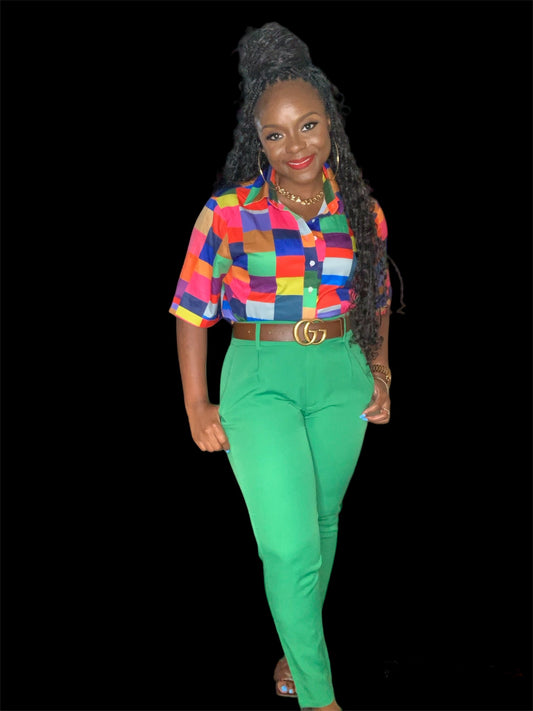 Jema Color blocking Blouse